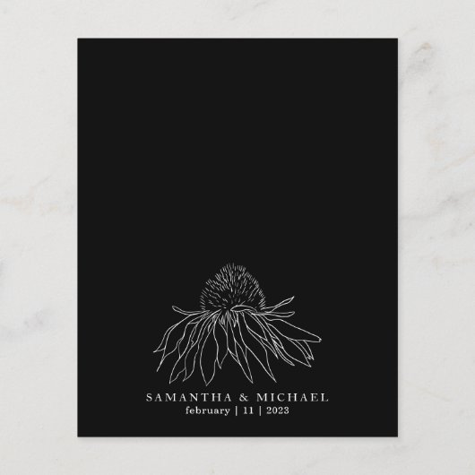 Schwarzes sauberes Budget Lüster botanisch wir tun Flyer (Hinten)