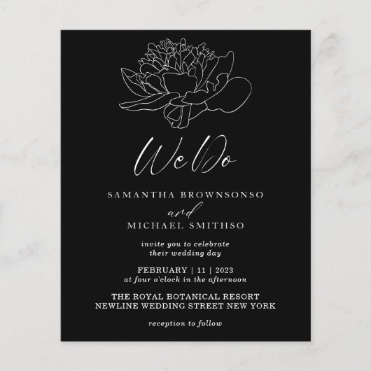 Schwarzes sauberes Budget Lüster botanisch wir tun Flyer (Vorne)