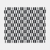 Schwarzes Schachbrett Mini Cooper Fleecedecke (Vorderseite (Horizontal))
