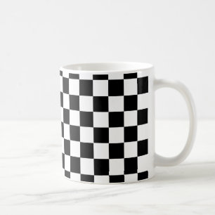 Schwarzes Schachbrettmuster Kaffeetasse