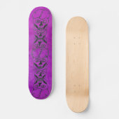 Schwarzes Schädel electra lila Skateboardplattform Skateboard (Vorderseite)