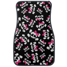 Schwarzes Schädel- und Bogenmuster des Spaßes