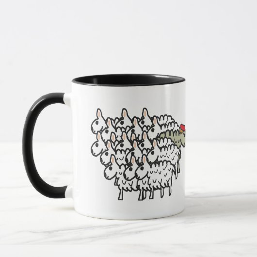 Schwarzes Schaf befolgen Tasse (Links)