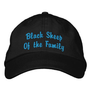 Schwarzes Schaf der Familie Bestickte Baseballkappe