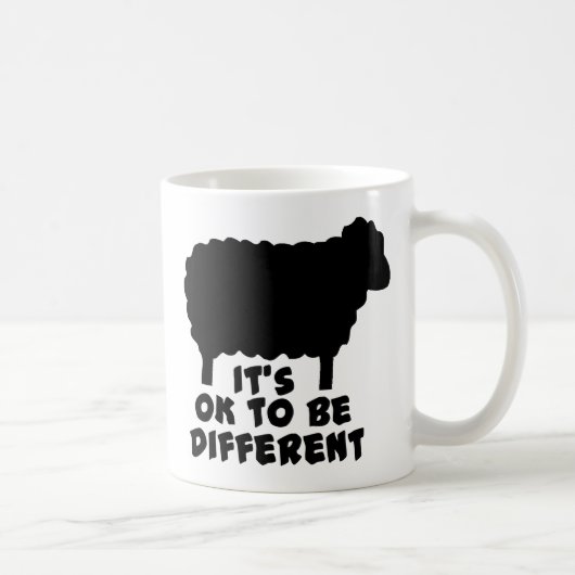 Schwarzes Schaf - es ist gut, anders zu sein Kaffeetasse (Rechts)