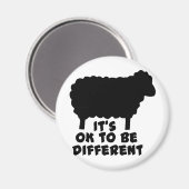 Schwarzes Schaf - es ist gut, anders zu sein Magnet (Vorderseite/Rückseite)