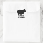 Schwarzes Schaf - es ist gut, anders zu sein Runder Aufkleber (Tasche)