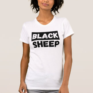 Schwarzes Schaf Fette Typografie-Rebellen-Crew Kun T-Shirt