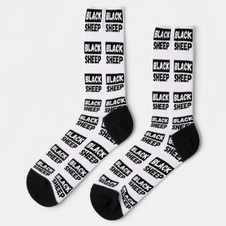 Schwarzes Schaf Fette Typografie Rebellen-Gefolge  Socken