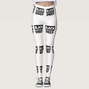 Schwarzes Schaf Fette Typografie Rebellische Entou Leggings