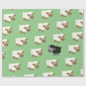 Schwarzes Schaf im Schloss Geschenkpapier (Flach)