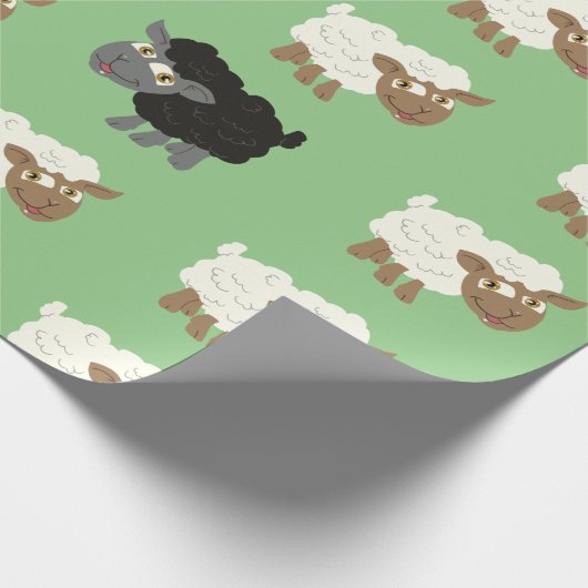 Schwarzes Schaf im Schloss Geschenkpapier (Ecke)