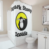 Schwarzes Schaf innen Duschvorhang (Beispiel)