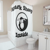 Schwarzes Schaf innen Duschvorhang (Beispiel)