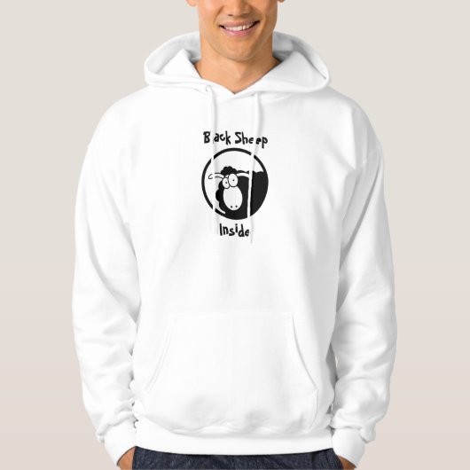 Schwarzes Schaf innen Hoodie (Vorderseite)