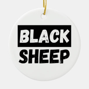 Schwarzes-Schaf-Kühn-Gestresste-Rebell-Streetwear- Keramik Ornament