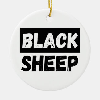 Schwarzes-Schaf-Kühn-Gestresste-Rebell-Streetwear- Keramik Ornament