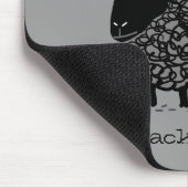 Schwarzes Schaf mit individuellem Text Mousepad (Ecke)