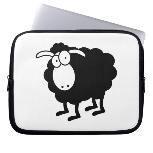 Schwarzes-Schaf-Tasche Laptopschutzhülle (Vorderseite)