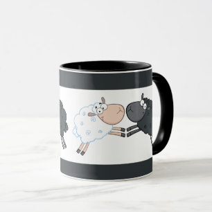 Schwarzes Schaf weißes Schaf Tasse