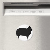 Schwarzes Schafsymbol Magnet (In Situ (Geschirrspüler))