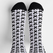 Schwarzes Schaukelpferd Socken (Oben)