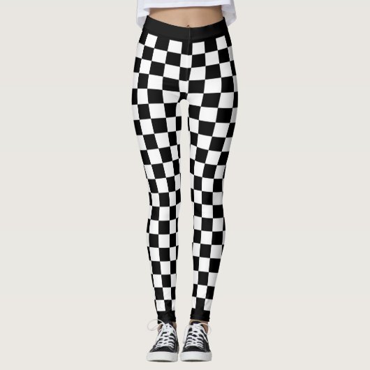 Schwarzes Scheckherz Leggings (Vorderseite)