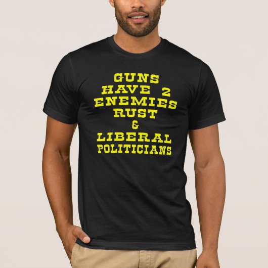 Schwarzes schießt 2 Feinde T-Shirt (Vorderseite)