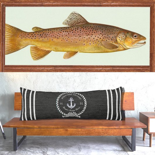 Schwarzes Schiff Name Anchor Seil Willkommen Seitenschläferkissen