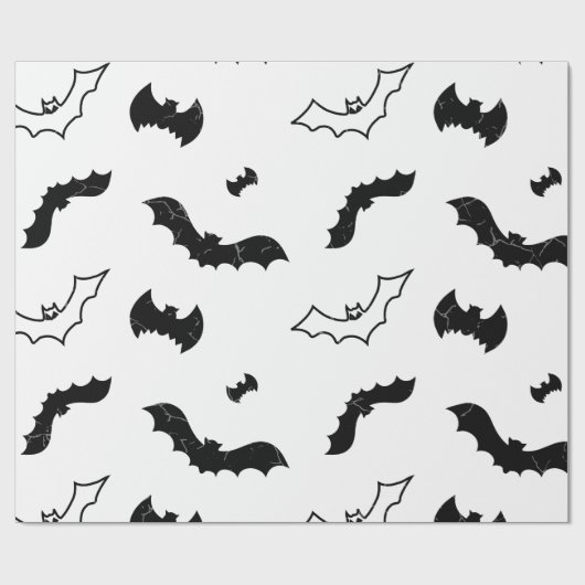 Schwarzes Schläger-Muster mit beunruhigter Geschenkpapier (Flach)