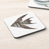 Schwarzes Schleier-Schwanzangelfish-Set von 6 Getränkeuntersetzer (Linke Seite)