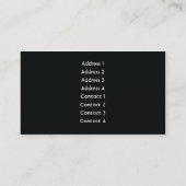 Schwarzes schlichtes Geschäft Visitenkarte (Rückseite)