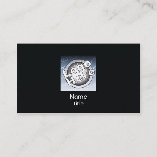 Schwarzes schlichtes Geschäft Visitenkarte (Vorderseite)