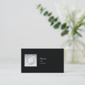 Schwarzes schlichtes - Geschäft Visitenkarte (Stehend Vorderseite)