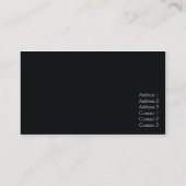 Schwarzes schlichtes - Geschäft Visitenkarte (Rückseite)