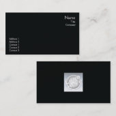 Schwarzes schlichtes - Geschäft Visitenkarte (Vorne/Hinten)
