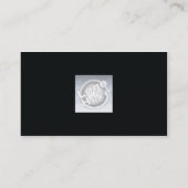 Schwarzes schlichtes - Geschäft Visitenkarte (Rückseite)