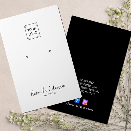 SCHWARZES SCHLICHTES SIGNATURLOGIUM VISITENKARTE