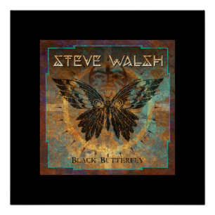 Schwarzes Schmetterlings-Grafik-Plakat Poster