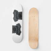 Schwarzes Schnauzer-Skateboard mit Herz Skateboard (Vorderseite)