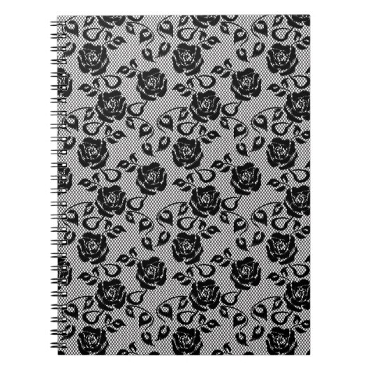 Schwarzes Schnittmuster auf weißem Hintergrund Notizblock (Vorderseite)