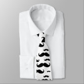 Schwarzes Schnurrbart-Muster Krawatte (Gebunden)