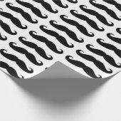 Schwarzes Schnurrbart-Packpapier Geschenkpapier (Ecke)