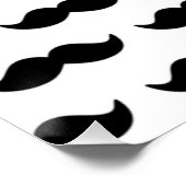 Schwarzes Schnurrmuster, Ihr Monogramm Poster (Ecke)