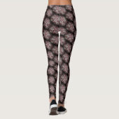 Schwarzes Schönheitsmuster Leggings (Rückseite)