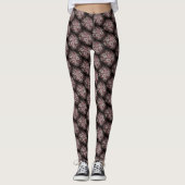Schwarzes Schönheitsmuster Leggings (Vorderseite)