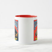 Schwarzes Schönheitsross auf rotem Hintergrund Tasse (Zentrum)