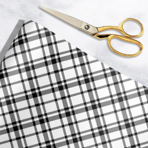 Schwarzes schottisches Tartan-Karomuster-Fest Geschenkpapier