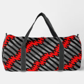 Schwarzes Schraubenmuster Duffle Bag (Vorderseite)