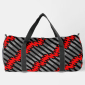 Schwarzes Schraubenmuster Duffle Bag (Rückseite)